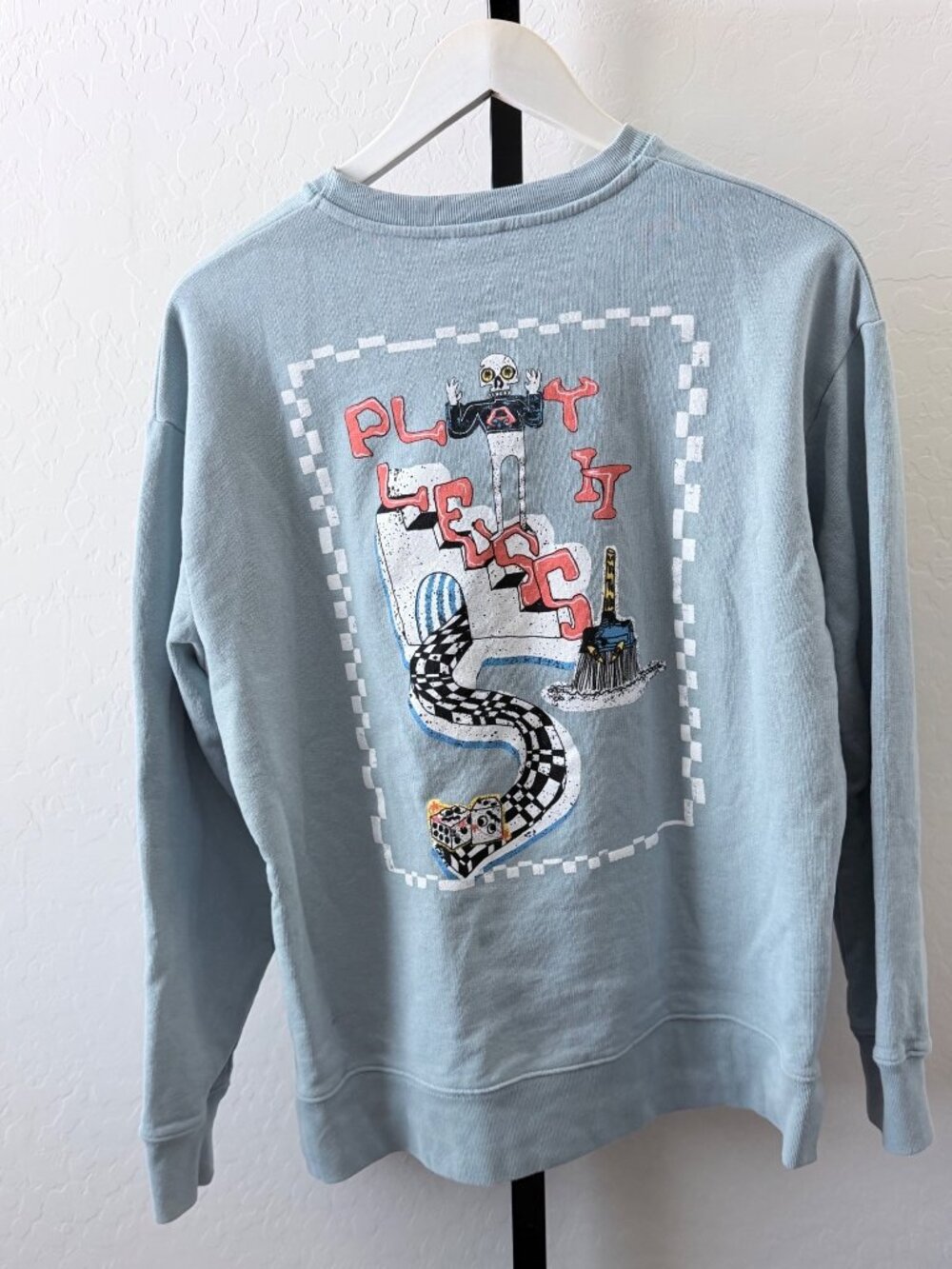 Zara Men's Play it Less Blue Sweater sz M